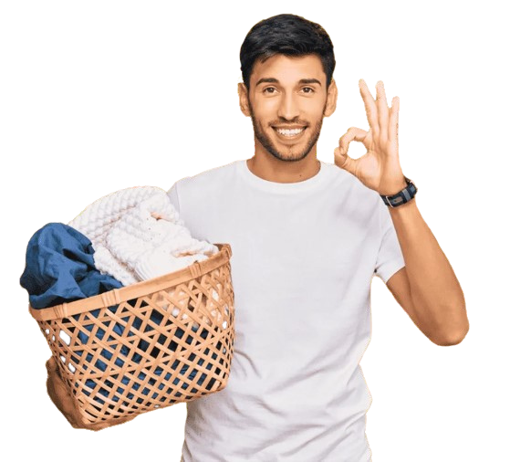 Person with Laundry Basket